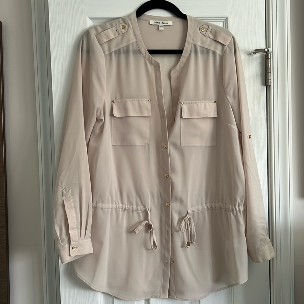 Daniel Rainn sheer blouse, sz M